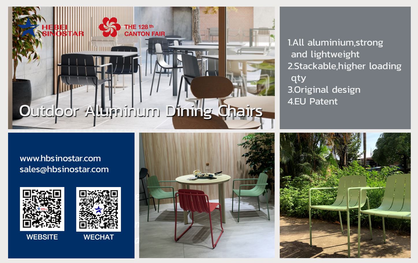 Outdoor Aluminum Dining Chairs-hbsinostar Outdoor Aluminum Dining Chairs-hbsinostar