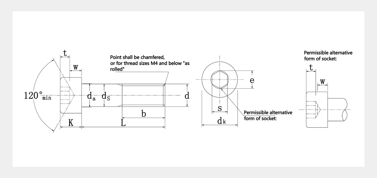 Hex Socket Head Bolt 2D